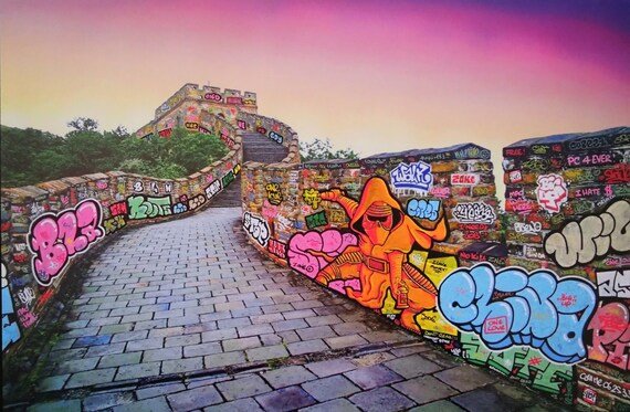 Graffitis sur la Grande Muraille nécessitant nettoyage