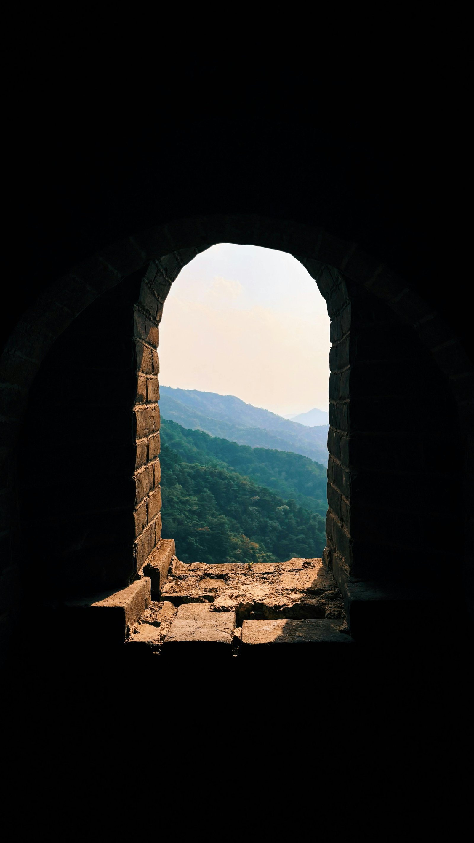 Vue depuis une tour de guet de la Grande Muraille
